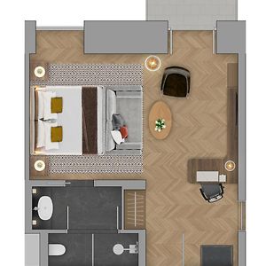 Deluxe Zimmer mit Kingsize-Bett